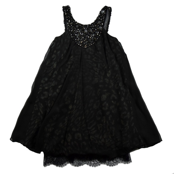 BCBGMaxAzria Womens Sheer Layered Beaded Dress - Picture 5 of 8